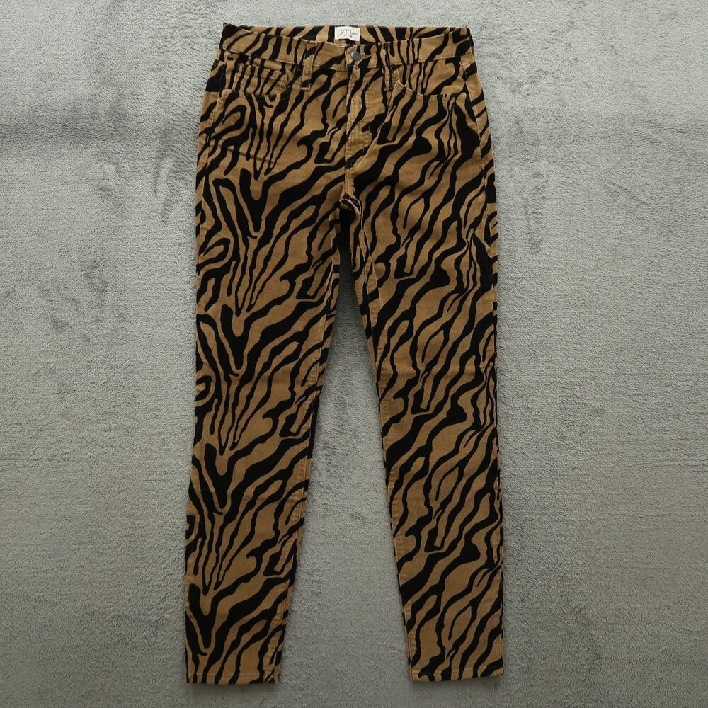 J. Crew Jeans Women's 27 Animal Print 9" High-Rise Corduroy Skinny 27" Inseam